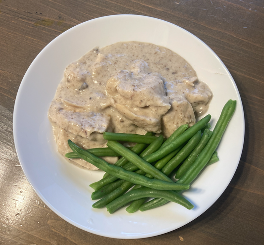 Saucy Garlic Mushroom Chicken + Broccoli Family Meal