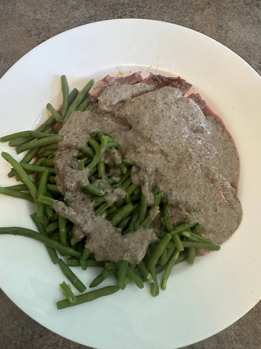 Steak Diane + Green Beans, Family Meal