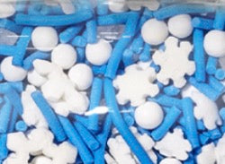 Vanilla cake pops - winter/blue